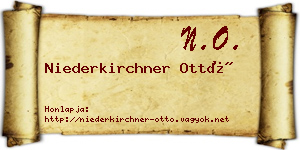 Niederkirchner Ottó névjegykártya